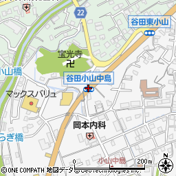 谷田小山中島周辺の地図