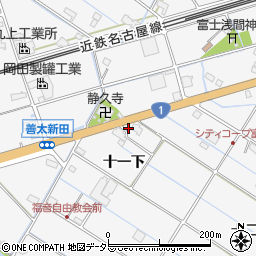 愛知県愛西市善太新田町十一下57周辺の地図