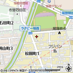 愛知県名古屋市瑞穂区松園町1丁目3周辺の地図