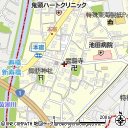 静岡県駿東郡長泉町本宿388-2周辺の地図