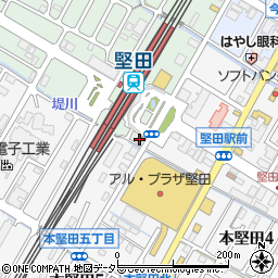 大津北警察署堅田駅前交番周辺の地図