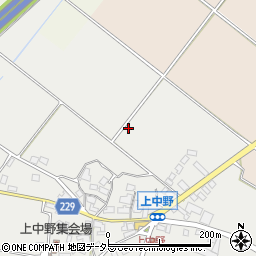 滋賀県東近江市上中野町周辺の地図