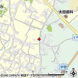 三重県いなべ市員弁町上笠田1734周辺の地図