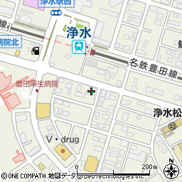 豊田信用金庫浄水支店周辺の地図