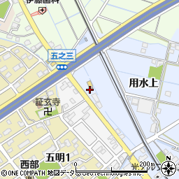 弥富海老江郵便局周辺の地図