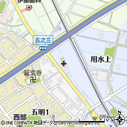 愛知県弥富市鯏浦町用水上114周辺の地図