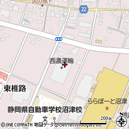 西濃運輸株式会社沼津支店周辺の地図
