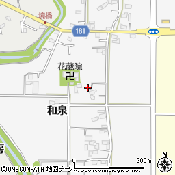 千葉県鴨川市和泉190-1周辺の地図