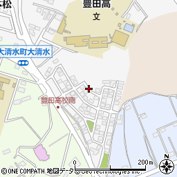 愛知県豊田市伊保町向山周辺の地図