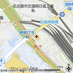 愛知県日進市浅田町笹原周辺の地図