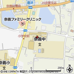 奈義町立奈義中学校周辺の地図