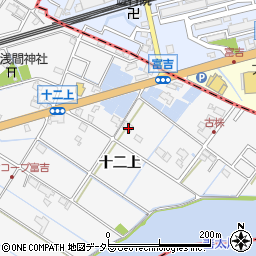 愛知県愛西市善太新田町十二上周辺の地図