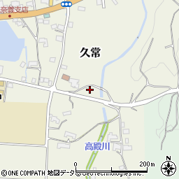 岡山県勝田郡奈義町久常72周辺の地図