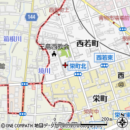 静岡県三島市西若町8-1周辺の地図