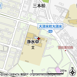 豊田市立浄水中学校周辺の地図