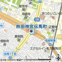 熱田神宮伝馬町駅周辺の地図