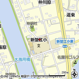 蟹江町立新蟹江小学校周辺の地図