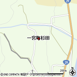 兵庫県宍粟市一宮町杉田周辺の地図