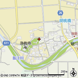 三重県桑名市多度町猪飼周辺の地図