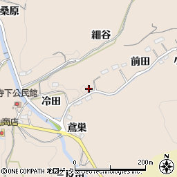 愛知県豊田市寺下町冷田周辺の地図