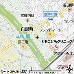 滋賀県近江八幡市白鳥町34周辺の地図