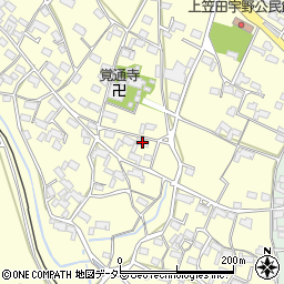 三重県いなべ市員弁町上笠田1907周辺の地図