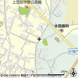三重県いなべ市員弁町上笠田1728周辺の地図