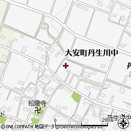 三重県いなべ市大安町丹生川中523周辺の地図