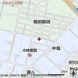 愛知県弥富市西中地町中島84周辺の地図
