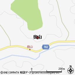 兵庫県丹波篠山市奥山周辺の地図