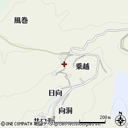 愛知県豊田市有洞町乗越周辺の地図