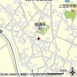 三重県いなべ市員弁町上笠田1935周辺の地図