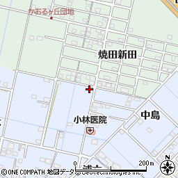 愛知県弥富市西中地町中島101周辺の地図