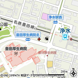 ソフトバンク　豊田浄水駅前周辺の地図