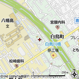 滋賀県近江八幡市白鳥町120周辺の地図