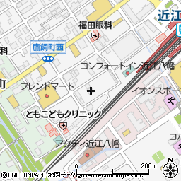 滋賀県近江八幡市鷹飼町457-12周辺の地図