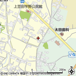 三重県いなべ市員弁町上笠田1699周辺の地図