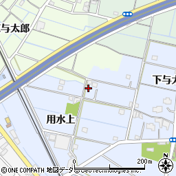 愛知県弥富市鯏浦町用水上25周辺の地図