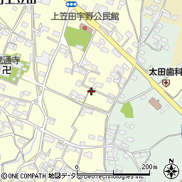 三重県いなべ市員弁町上笠田1723周辺の地図