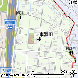 〒455-0886 愛知県名古屋市港区東蟹田の地図