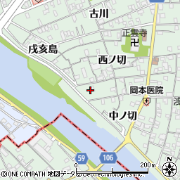 愛知県名古屋市中川区下之一色町中ノ切23周辺の地図