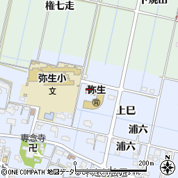 弥富市役所　弥生児童館周辺の地図