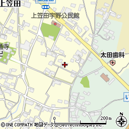 三重県いなべ市員弁町上笠田1701周辺の地図