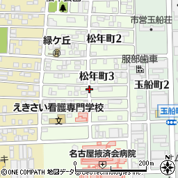 愛知県名古屋市中川区松年町周辺の地図