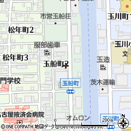 愛知県名古屋市中川区玉船町周辺の地図