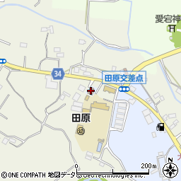 鴨川市役所　田原公民館周辺の地図