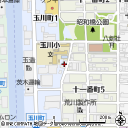愛知県名古屋市中川区熱田新田東組西川縁周辺の地図