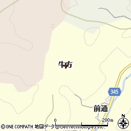 愛知県豊田市上高町牛方周辺の地図
