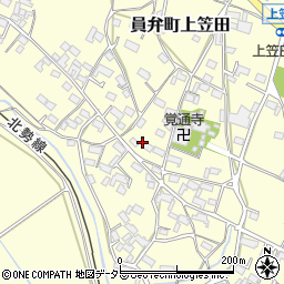 三重県いなべ市員弁町上笠田1985周辺の地図