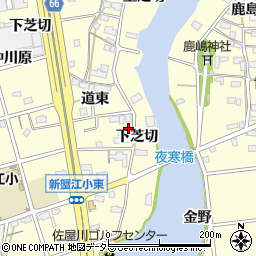 愛知県海部郡蟹江町蟹江新田下芝切177周辺の地図